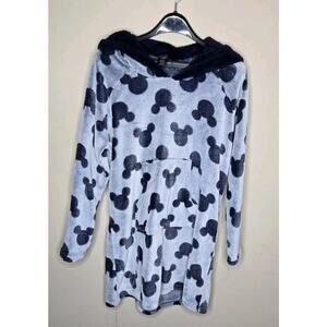 Disney Sillouette Mickey Mouse Hooded Soft Plush/Fleece Poly Faux Fur Size L